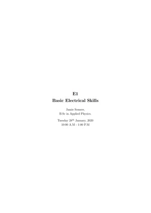 Thumbnail of Electrical Skills Lab Report