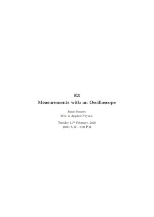 Thumbnail of Oscilloscope Lab Report