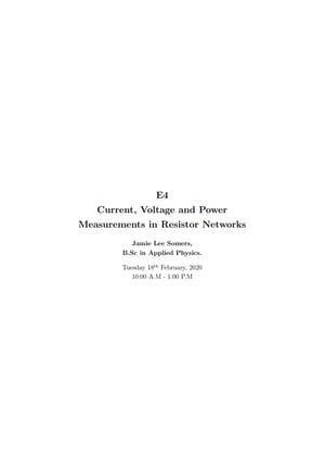 Thumbnail of Resistor Networks Lab Report