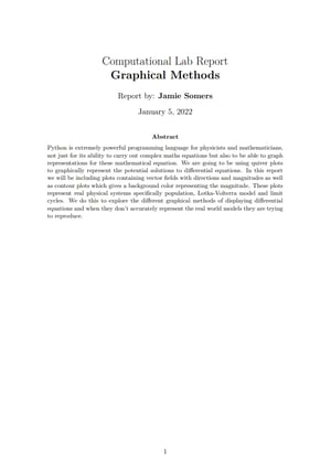 Thumbnail of Graphical Methods 2 Lab Report