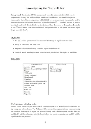 Thumbnail of Torricelli's Law Project Proposal