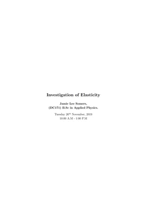 Thumbnail of Elasticity Lab Report