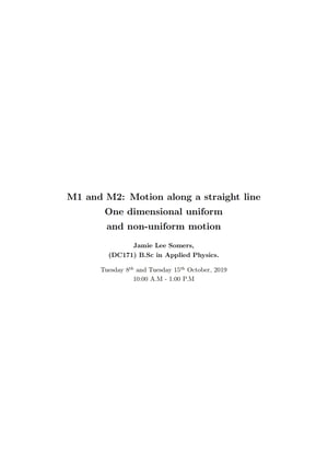 Thumbnail of Motion Lab Report