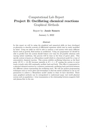 Thumbnail of Oscillating chemical reactions Lab Report