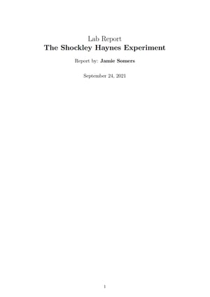 Thumbnail of Shockley Haynes Lab Report
