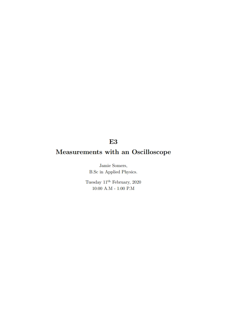 Thumbnail of Oscilloscope Lab Report