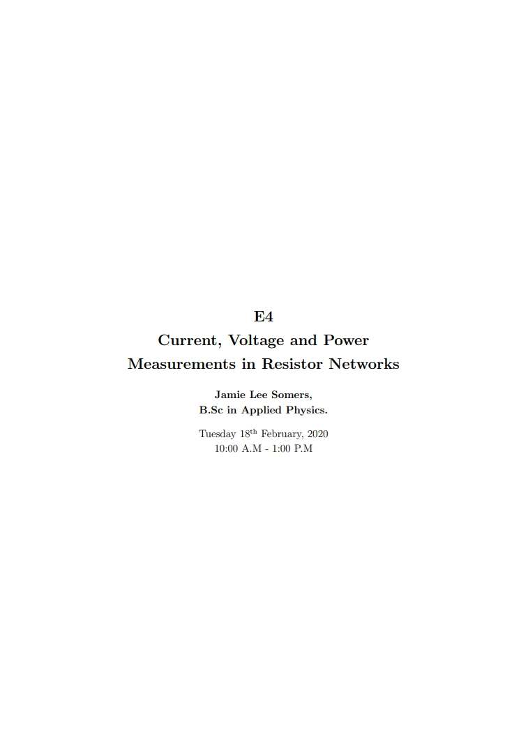 Thumbnail of Resistor Networks Lab Report