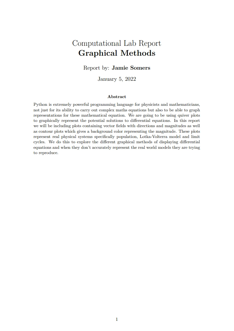 Thumbnail of Graphical Methods 2 Lab Report