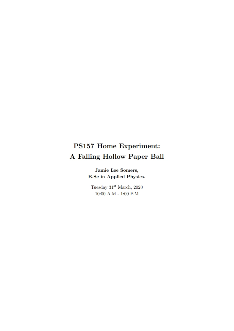 Thumbnail of Hollow Paper Ball Lab Report