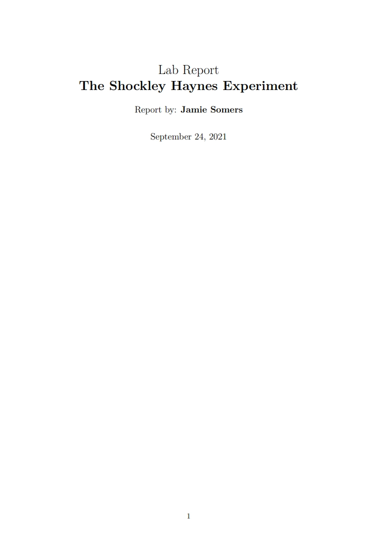 Thumbnail of Shockley Haynes Lab Report